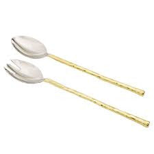 Lotus stem salad servers