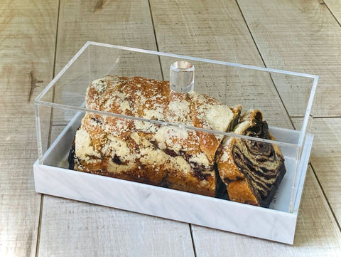 Lucite Mini Marble Cake/Babka Display