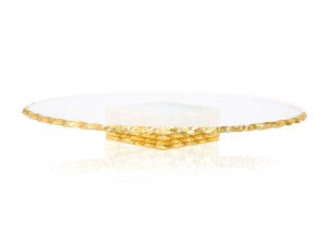Harper 13" cake stand With Gold Accent