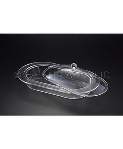 Acrylic Oblong Tray With Lid