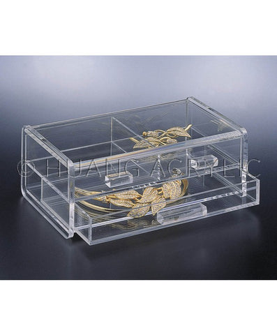 LUCITE 2-TIER JEWELRY BOX