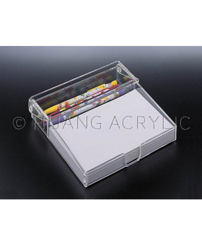 Lucite Notepad Holder with paper