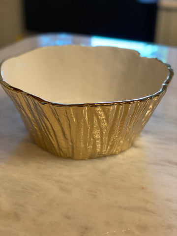 Tree Bark Bowl Gold