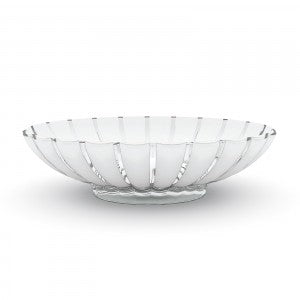 Large lucite Oval Striped Bowl
