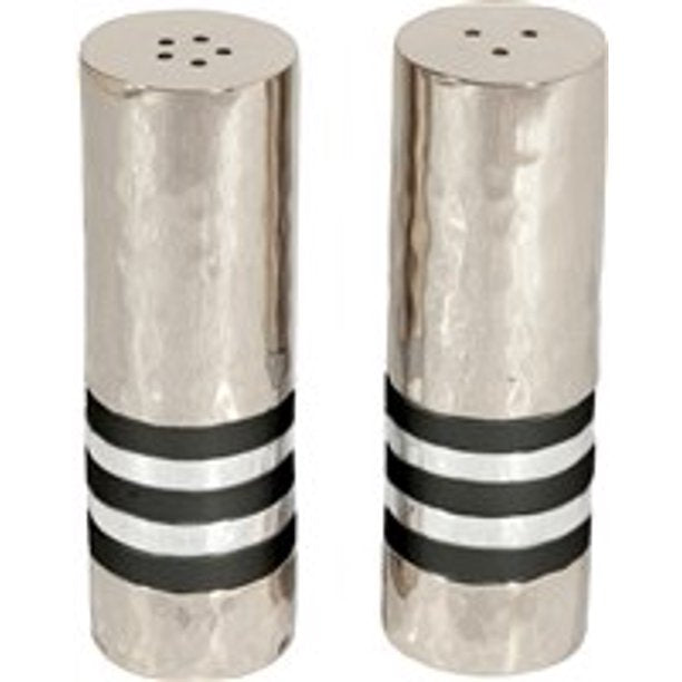 Emanuel Salt/Pepper Shakers W/Silver Band