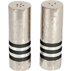 Emanuel Salt/Pepper Shakers W/Silver Band