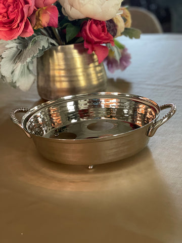 Twisted Handles Round Aluminum Pan Holder