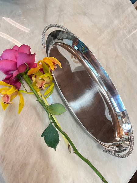 Twisted Pedestal Square Stainless Steel Bowl