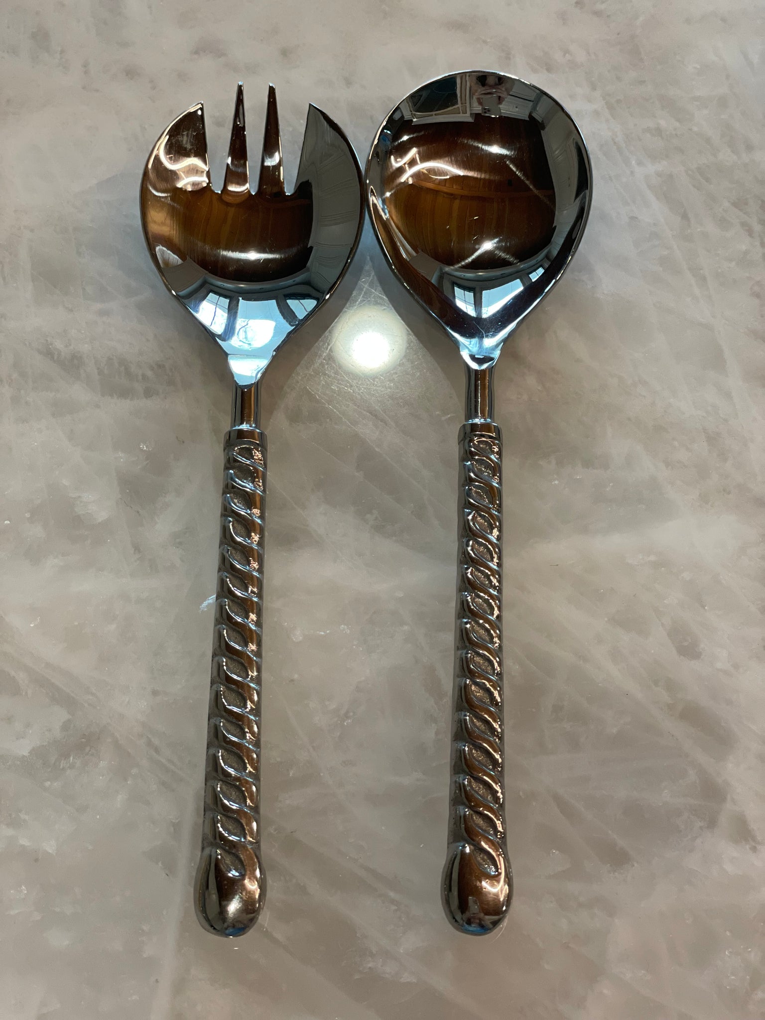 Twisted Handle Salad Servers