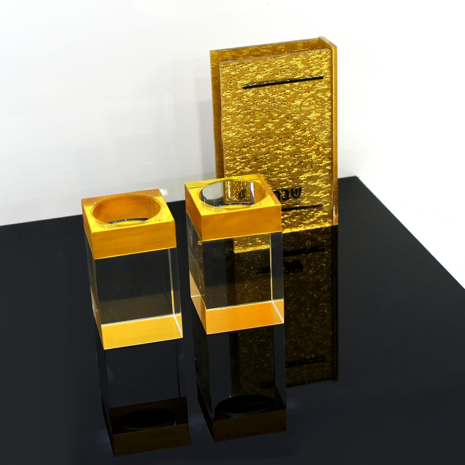 Lucite Glitter Matchbox