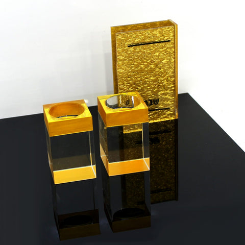 Lucite Glitter Matchbox