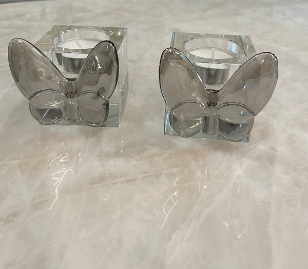 Crystal Butterfly Tea Light Holders