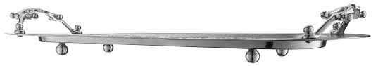 Hammered Tray With Silver Buckle Handles