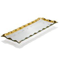 Ruffle rectangluar tray 17 x 6