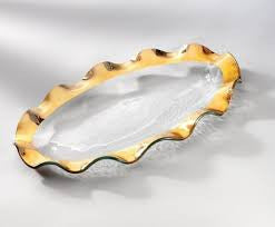 Ruffle oval tray 14 1/2" x 91/2"