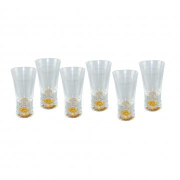 Shot glasses gold base set of 6