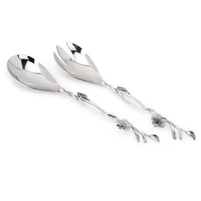 Fragipani salad servers silver