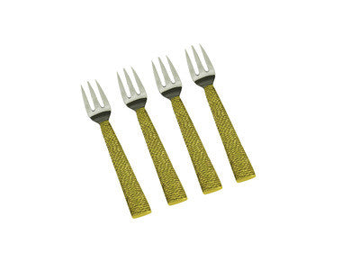 Gold handle mini forks Set Of 4